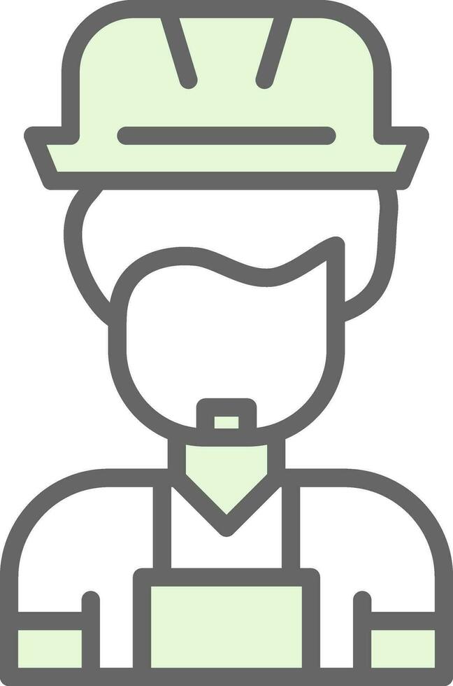 Construction Worker Vector Icon Design