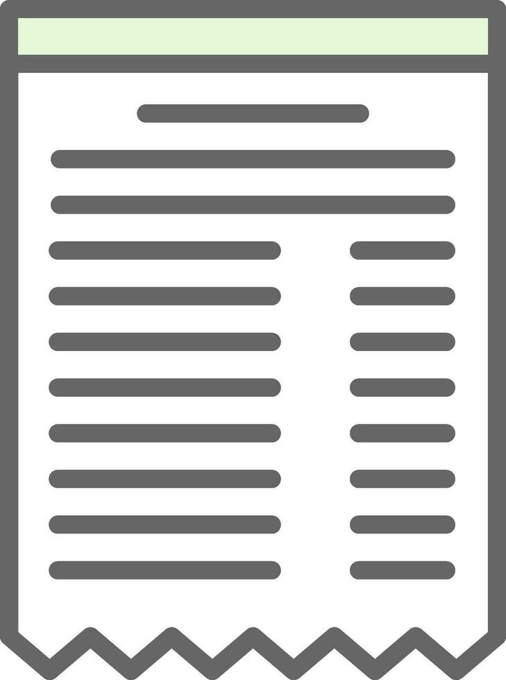 Receipt Vector Icon Design