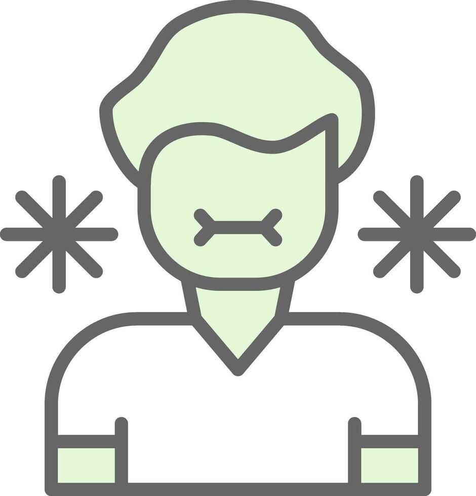 Sick Person Vector Icon Design
