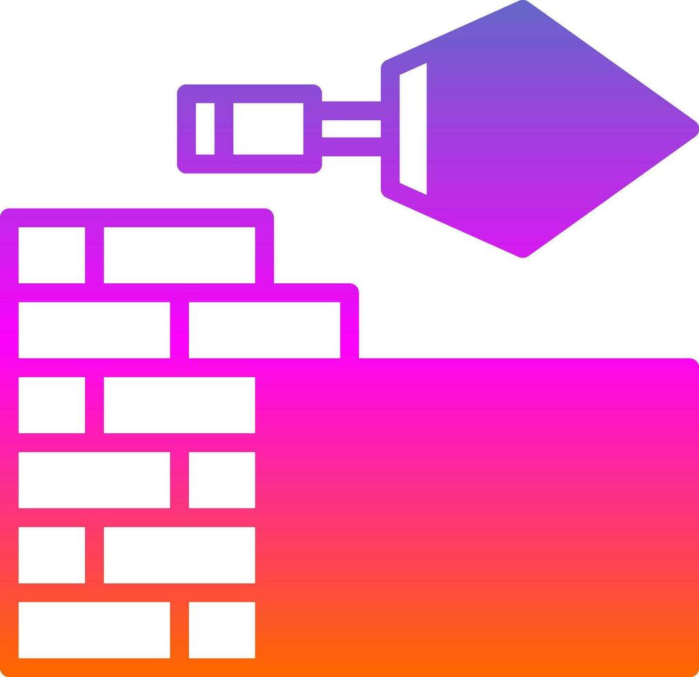 Plastering on wall Vector Icon Design