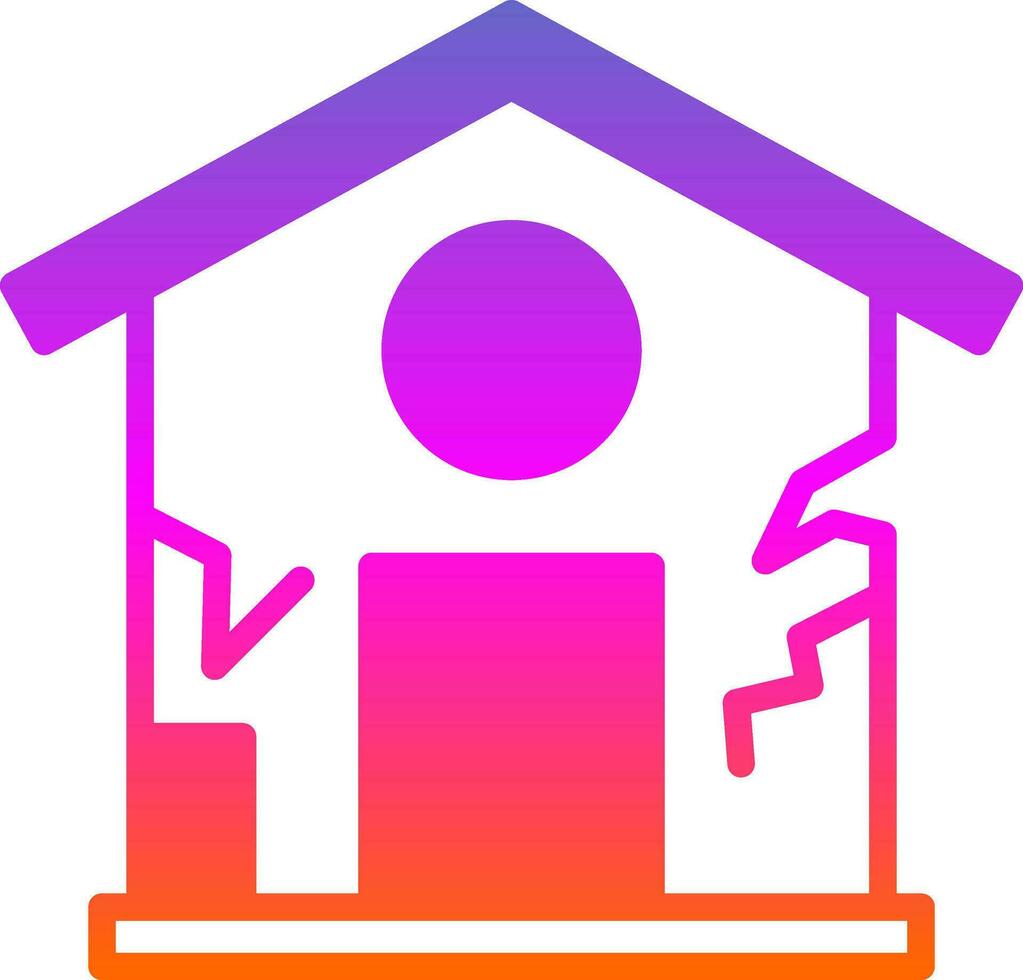 dañar casa vector icono diseño