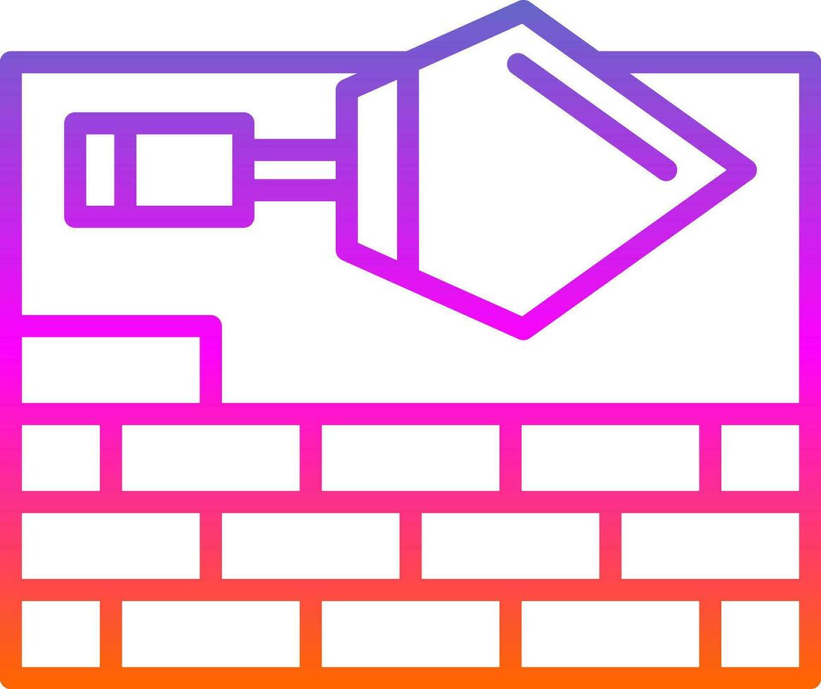 Brick Plastering Vector Icon Design