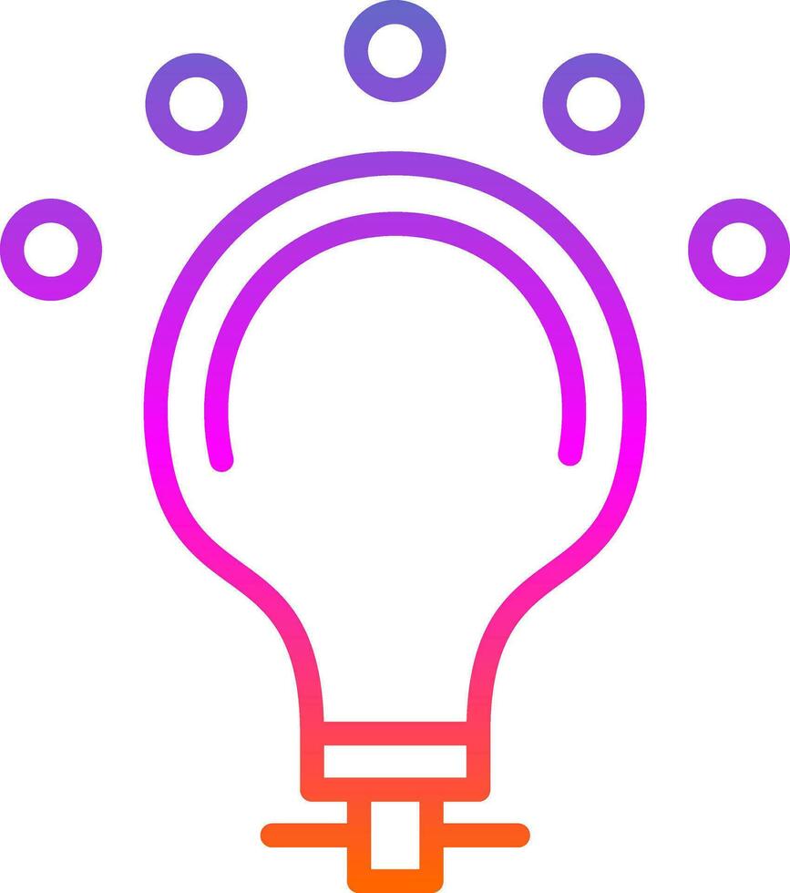 LED Bulb Vector Icon Design