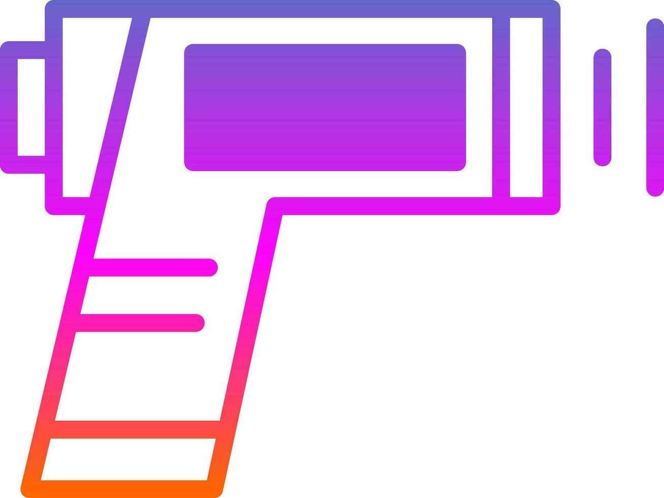 Thermometer gun Vector Icon Design