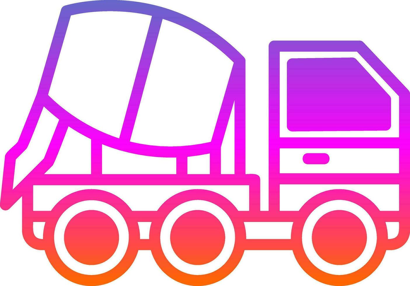 Concrete mixer Vector Icon Design