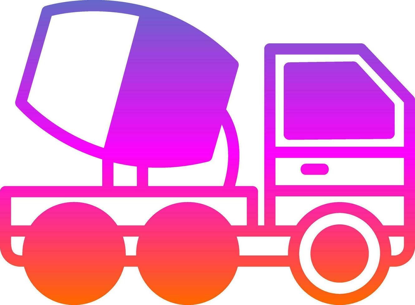 Cemment truck Vector Icon Design