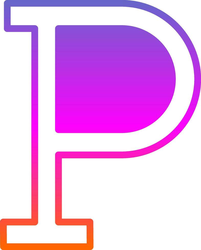 Letter P Vector Icon Design