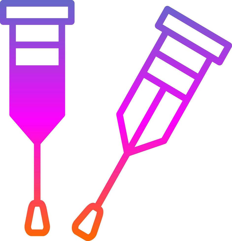 Crutches Vector Icon Design