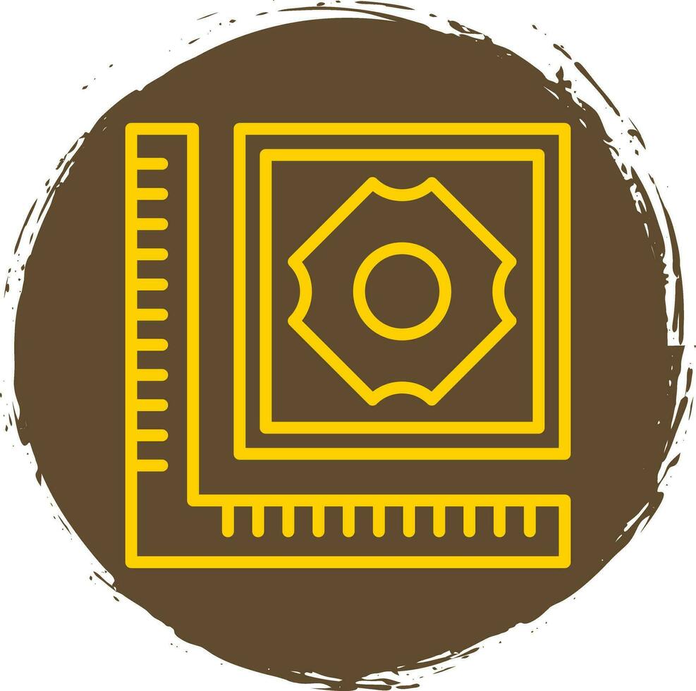 Tile Measuring Vector Icon Design