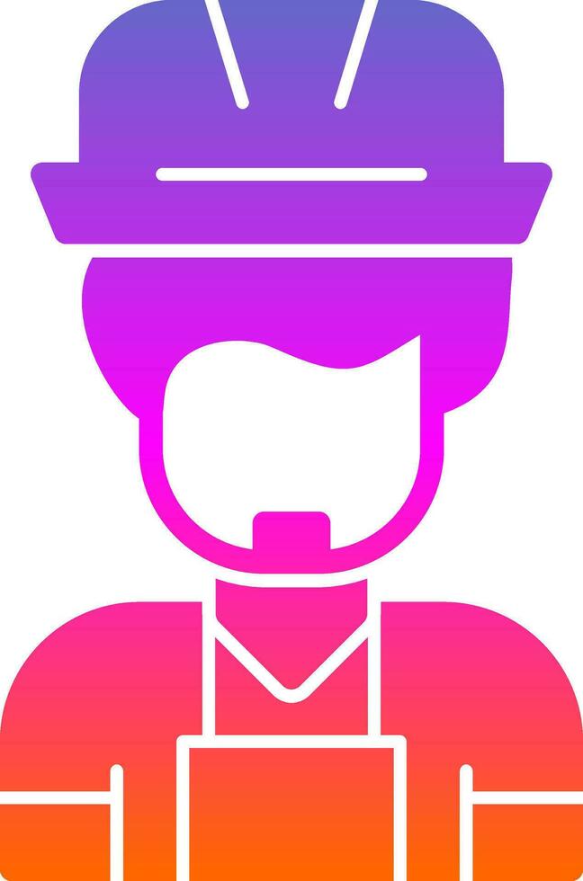 Construction Worker Vector Icon Design