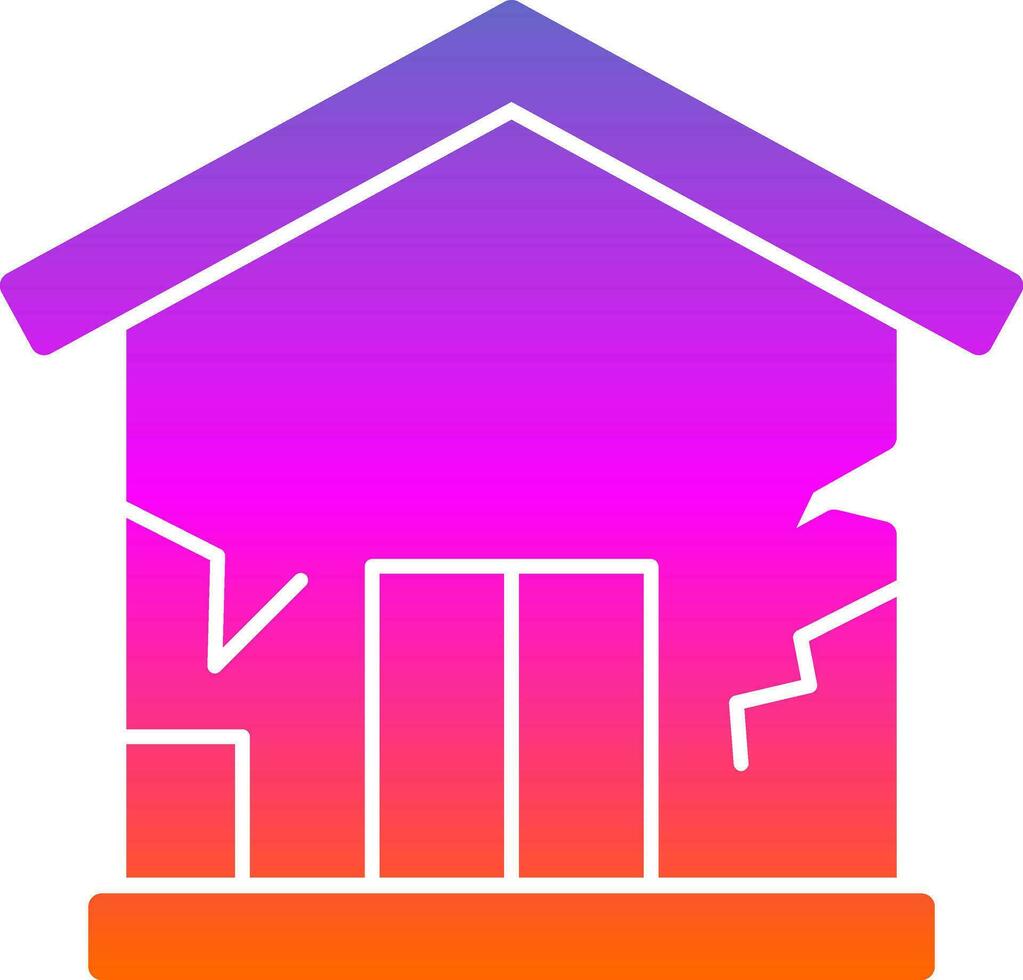Damage House Vector Icon Design