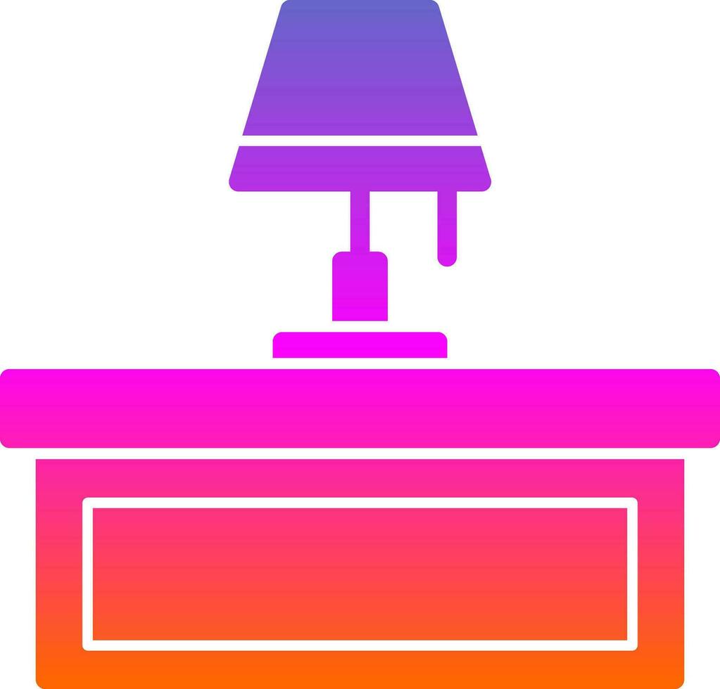 Desk Lamp Vector Icon Design