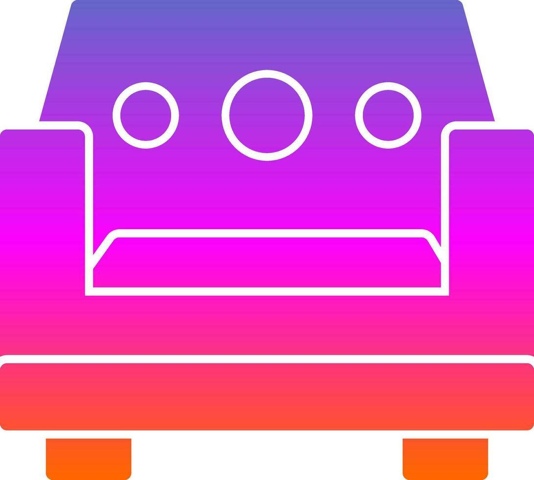 Single Seat Sofa Vector Icon Design