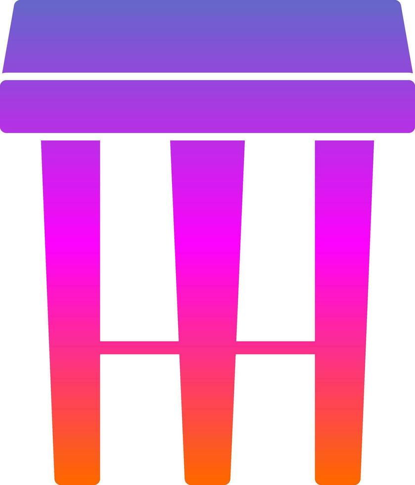 Stool Vector Icon Design