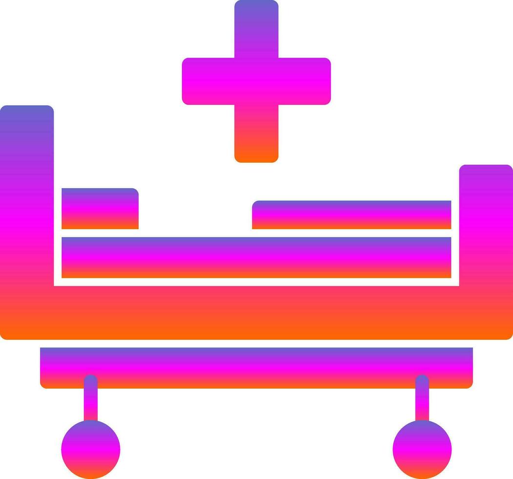 Hospital bed Vector Icon Design