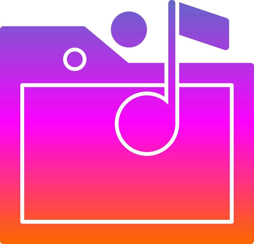 Music folder Vector Icon Design
