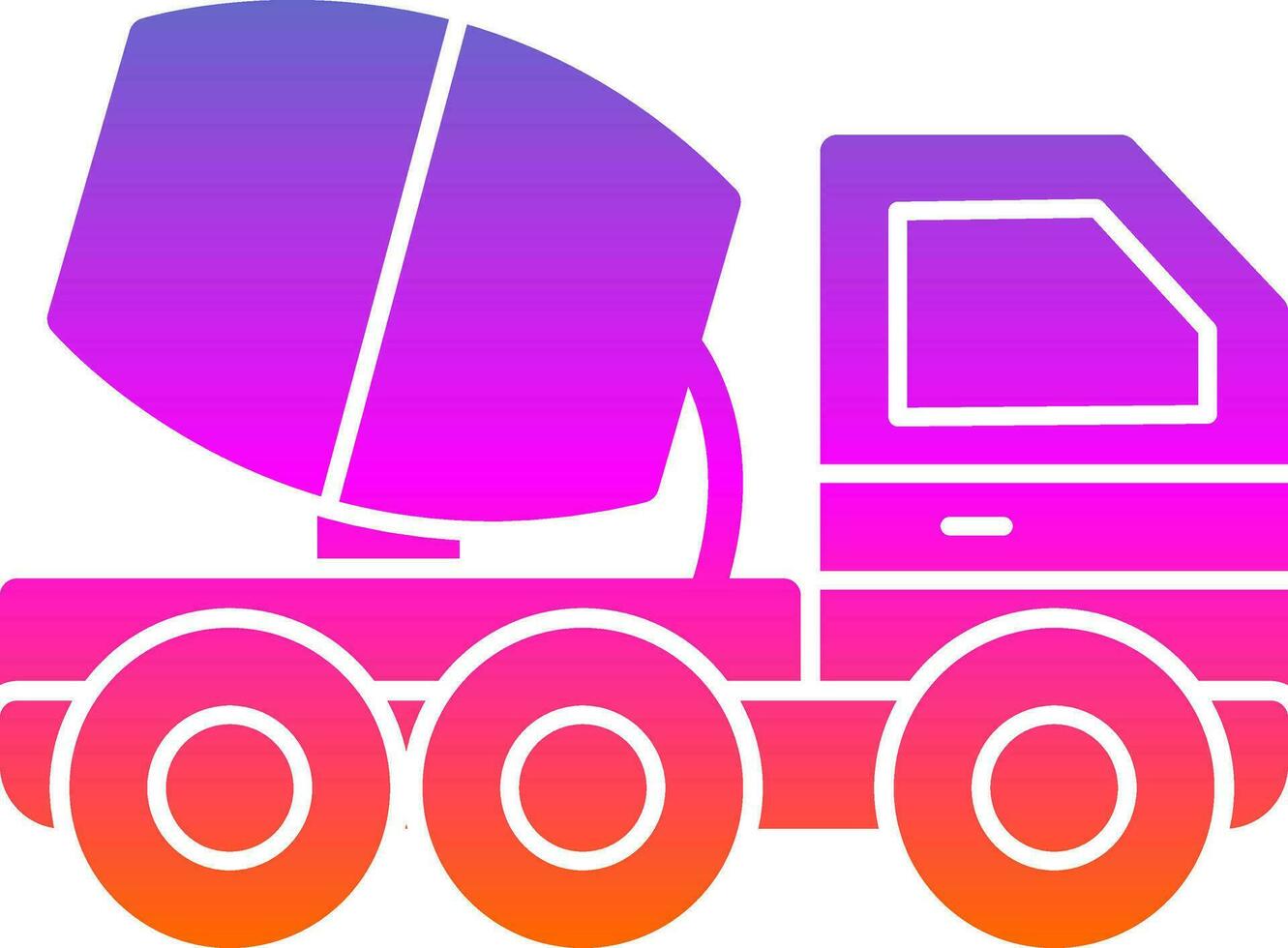 Cemment truck Vector Icon Design