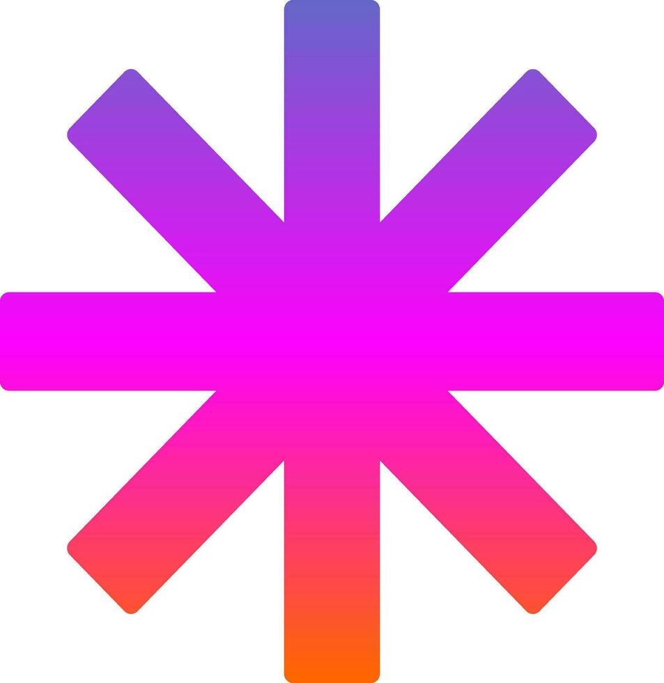 Asterisk Vector Icon Design