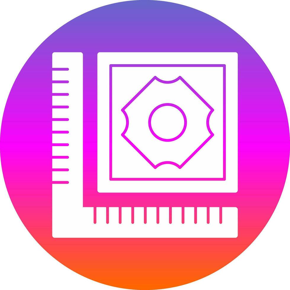 Tile Measuring Vector Icon Design