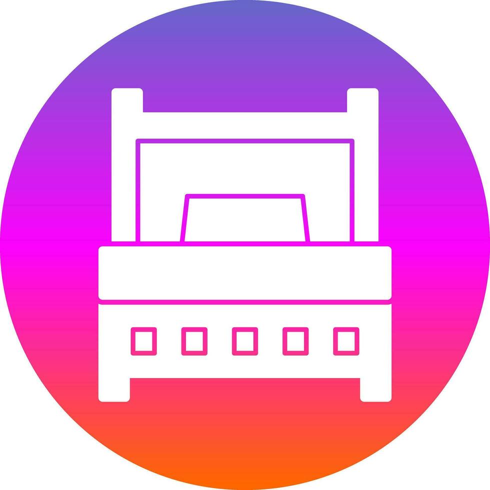 Single Bed Vector Icon Design