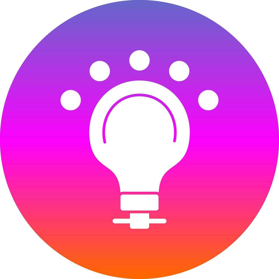 LED Bulb Vector Icon Design