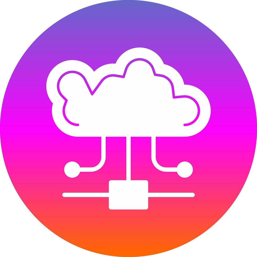 diseño de icono de vector de computación en la nube