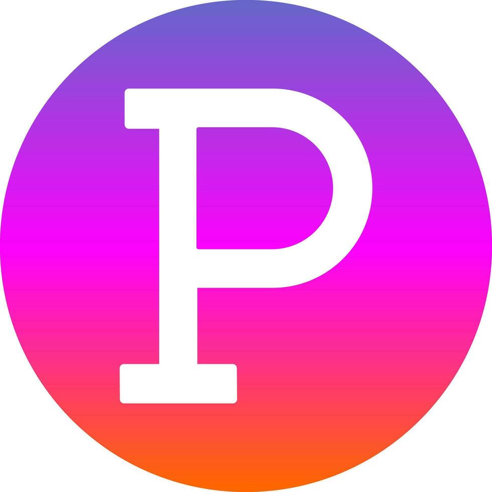 Letter P Vector Icon Design