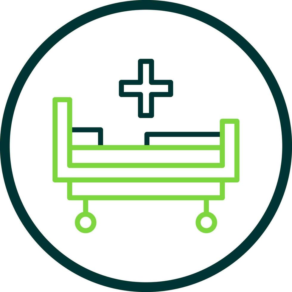 Hospital bed Vector Icon Design