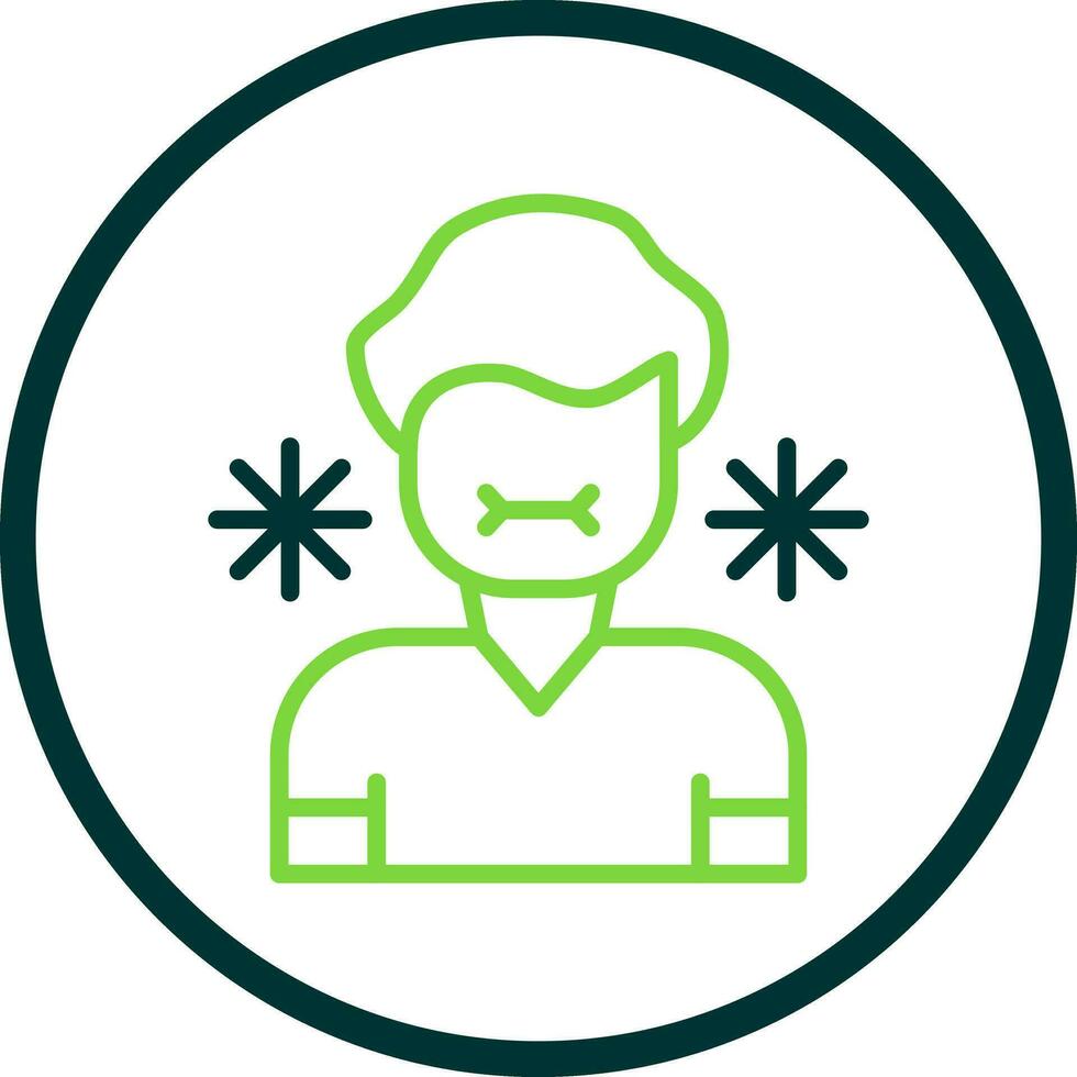 Sick Person Vector Icon Design