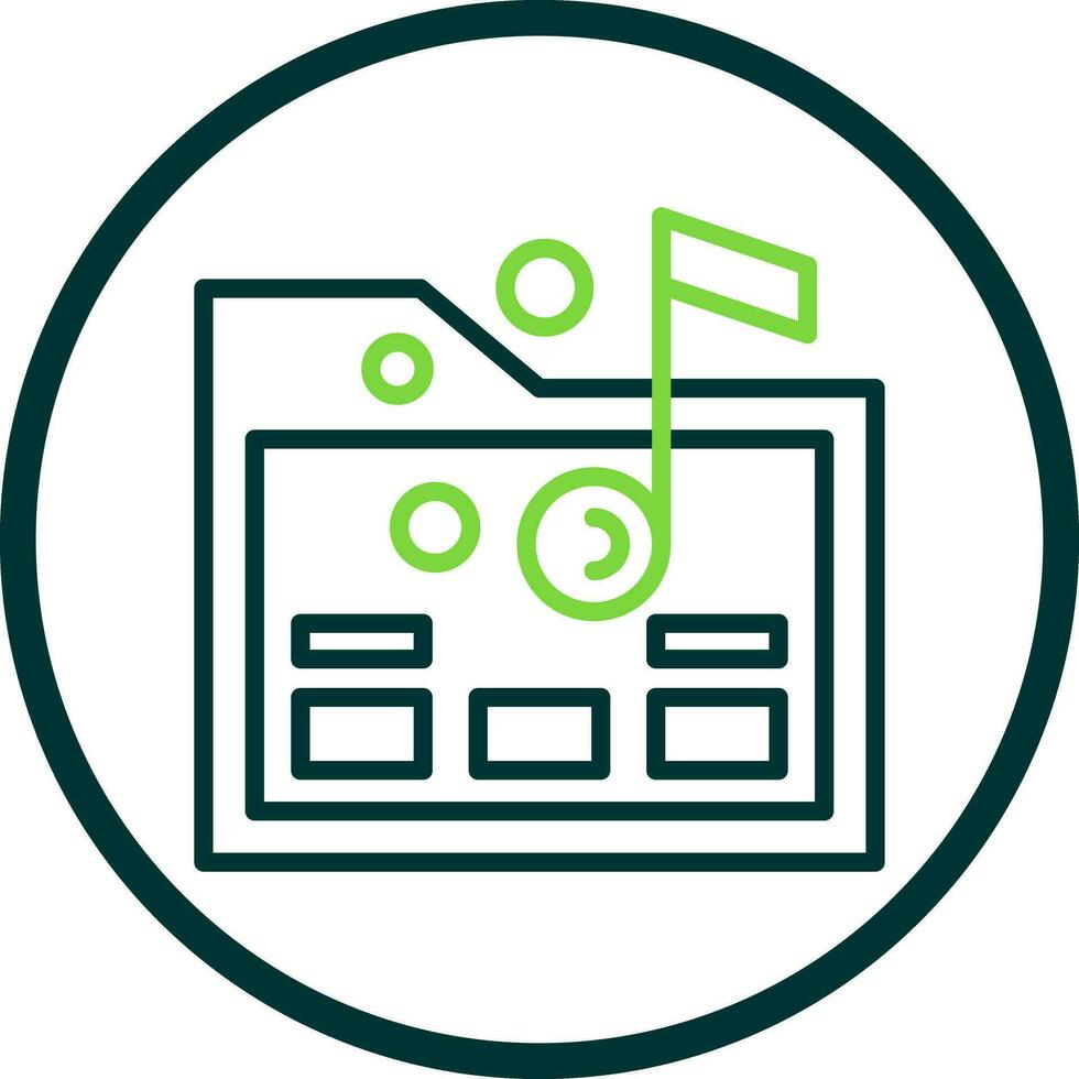 Music folder Vector Icon Design