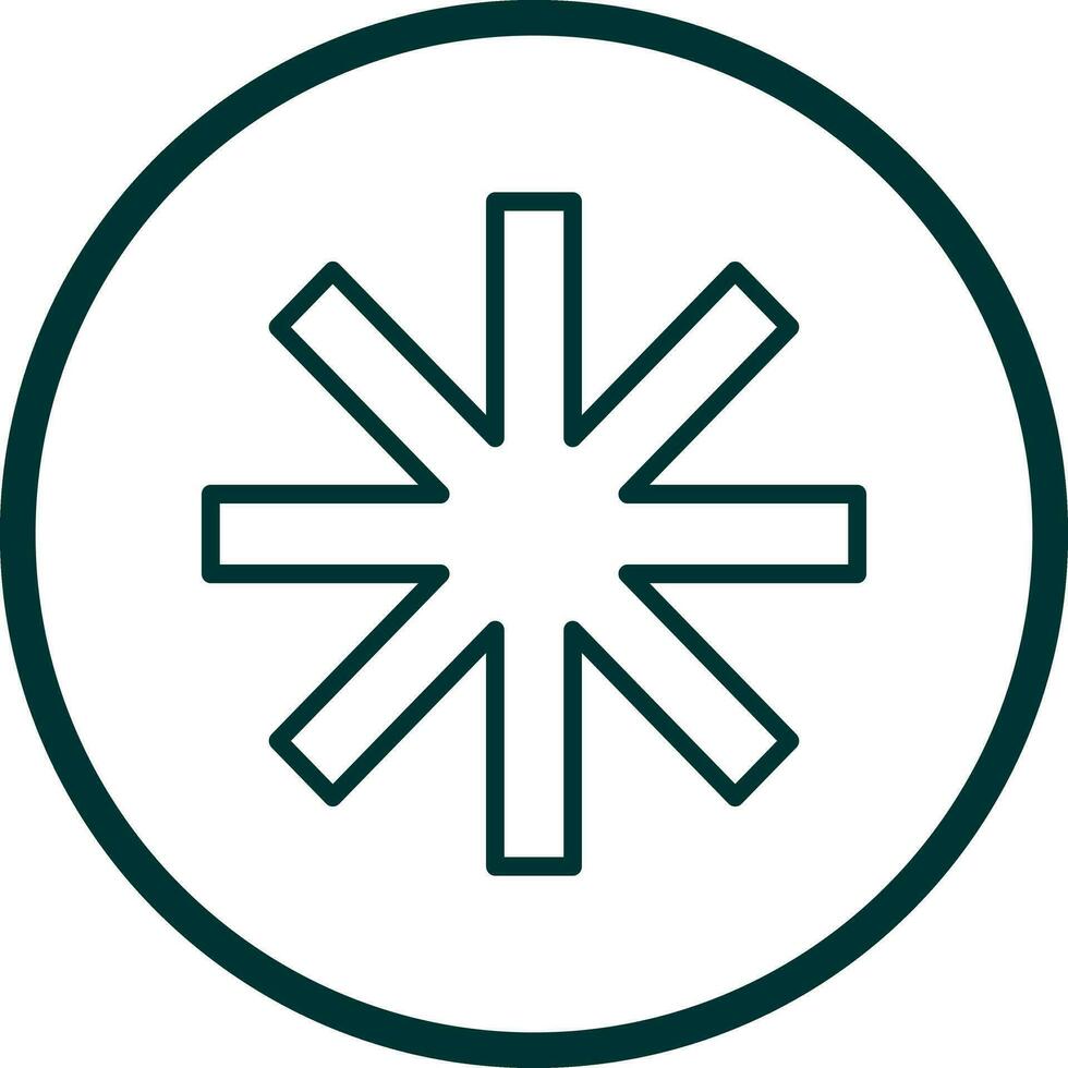 Asterisk Vector Icon Design