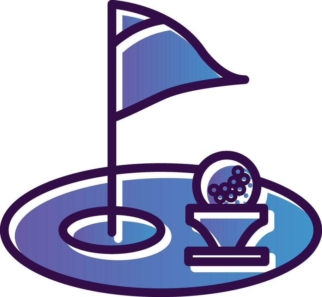 Golf hole Vector Icon Design