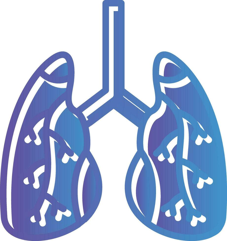 diseño de icono de vector de pulmones