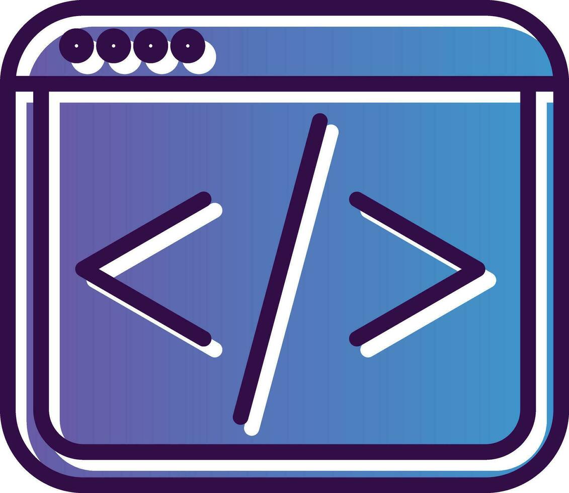 Web coding Vector Icon Design