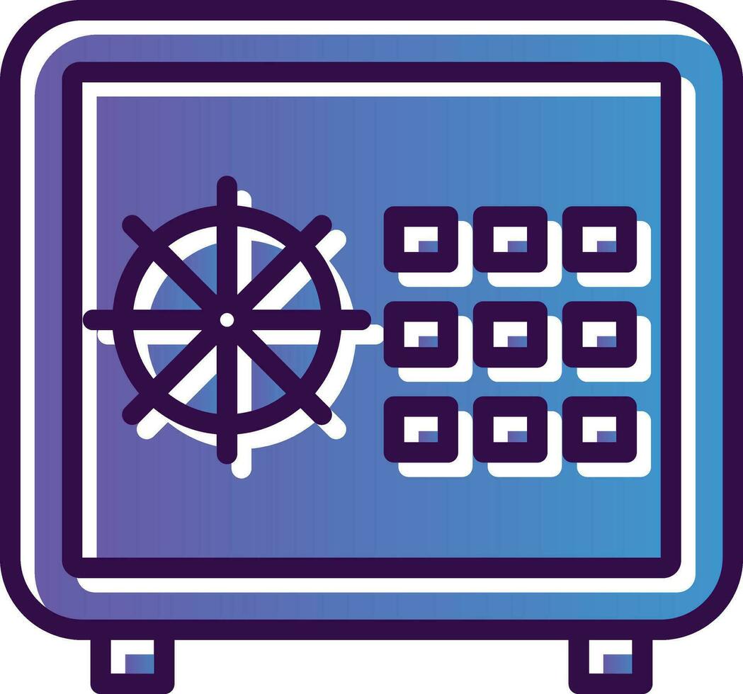 Safe locker Vector Icon Design