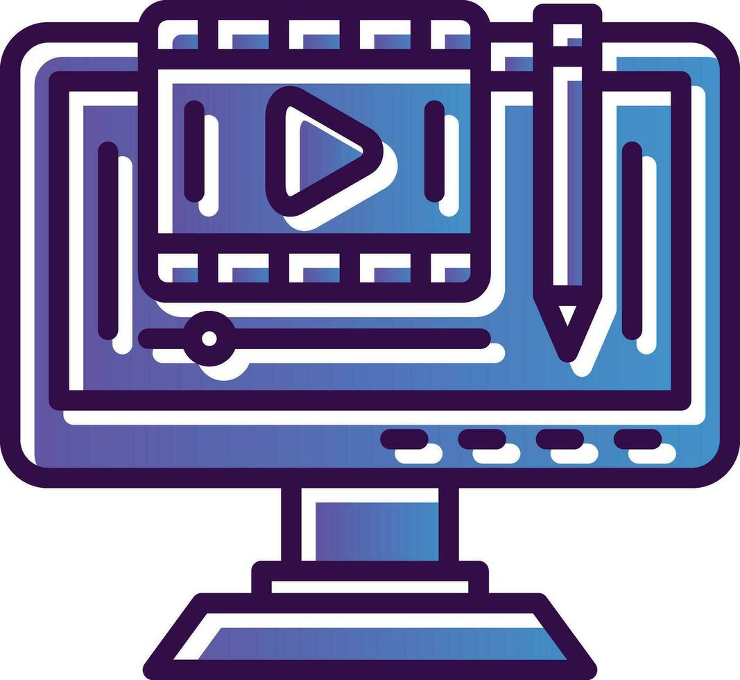 Edit video Vector Icon Design