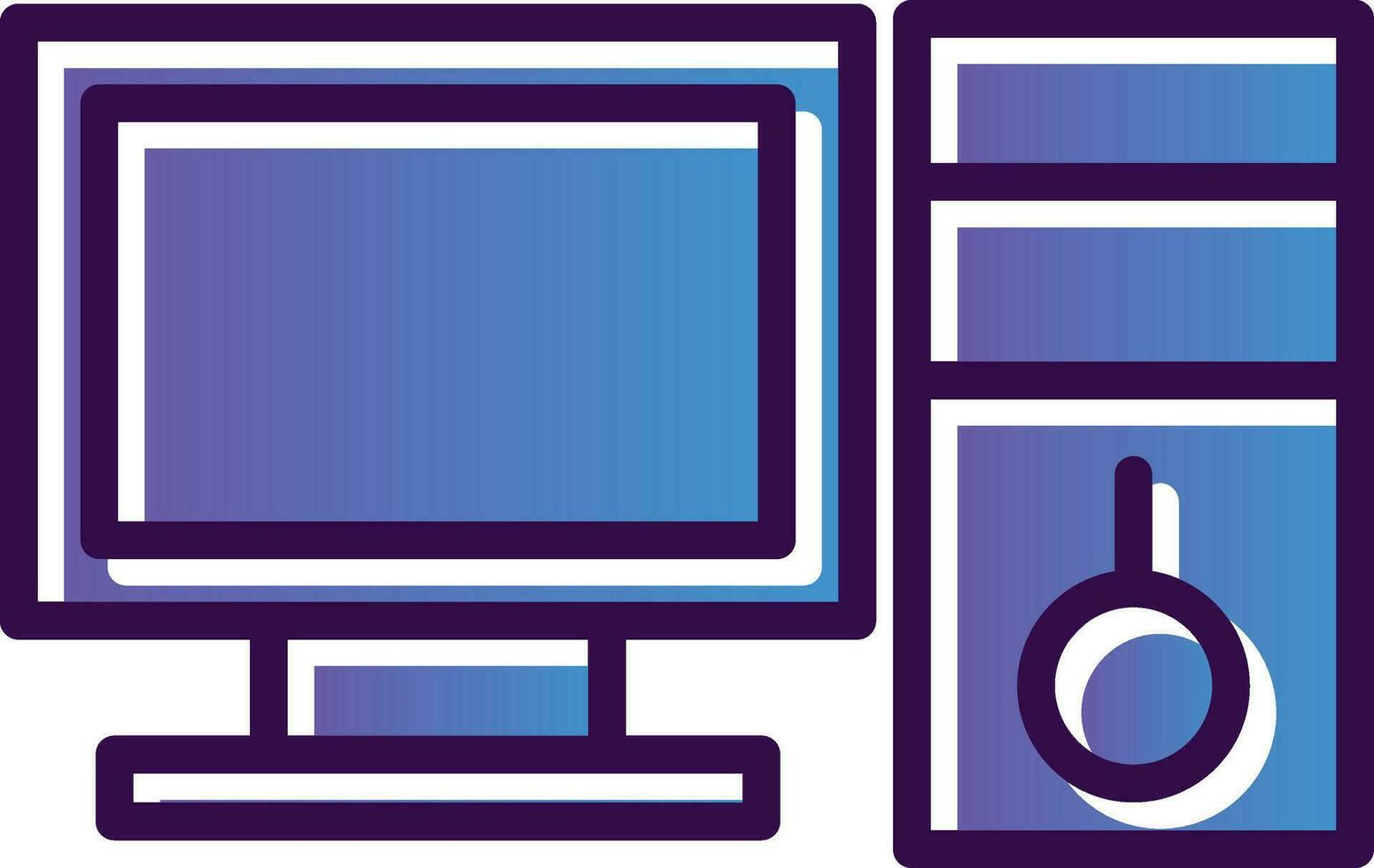 Desktop computer Vector Icon Design