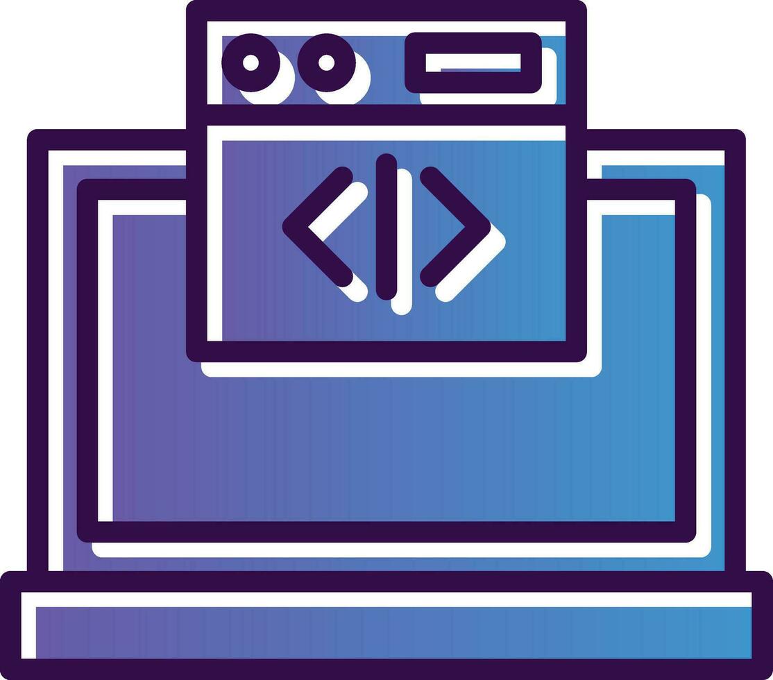 Web coding Vector Icon Design