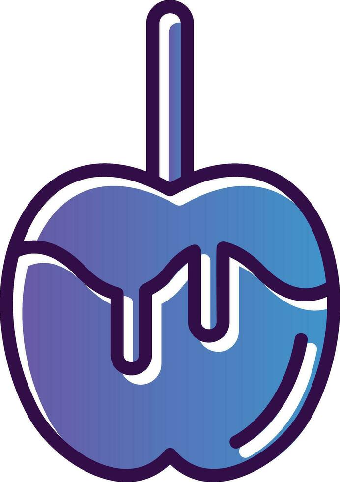 diseño de icono de vector de manzana de caramelo