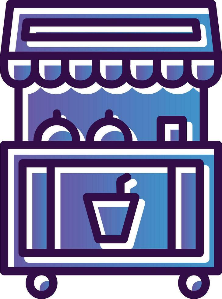 Food stand Vector Icon Design