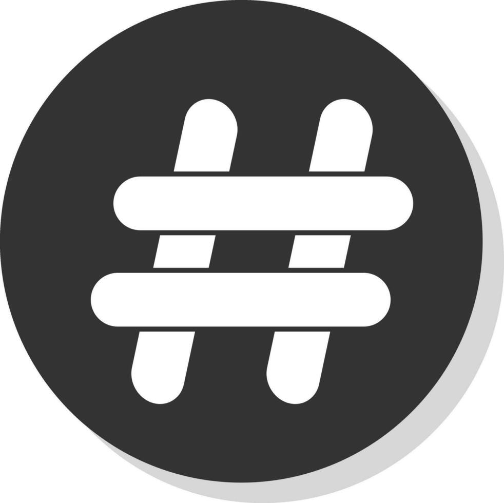 Hash tag Vector Icon Design