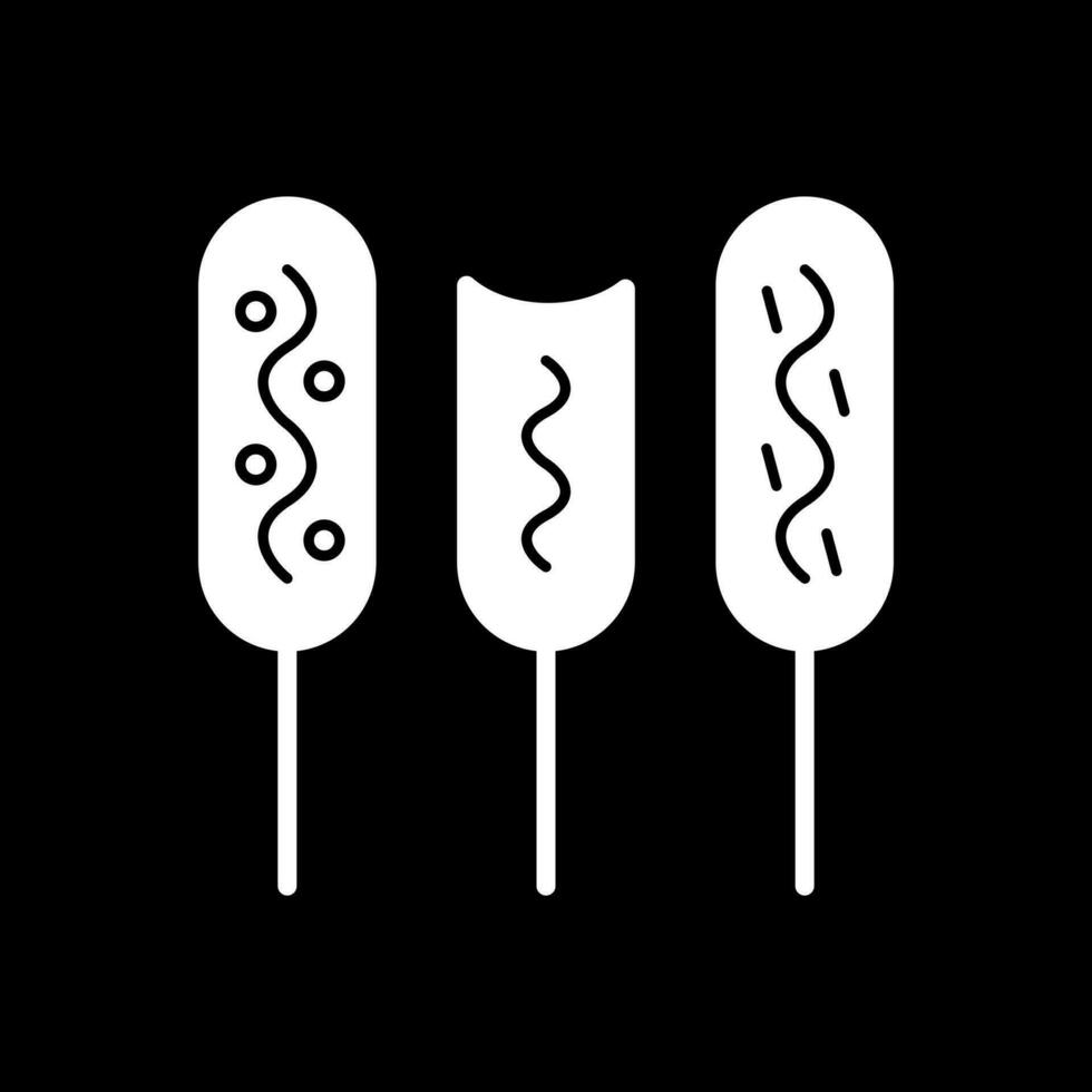 Corn dog Vector Icon Design