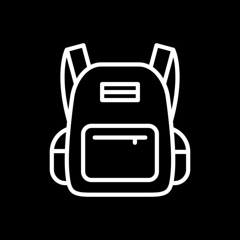 diseño de icono de vector de bolsa de escuela