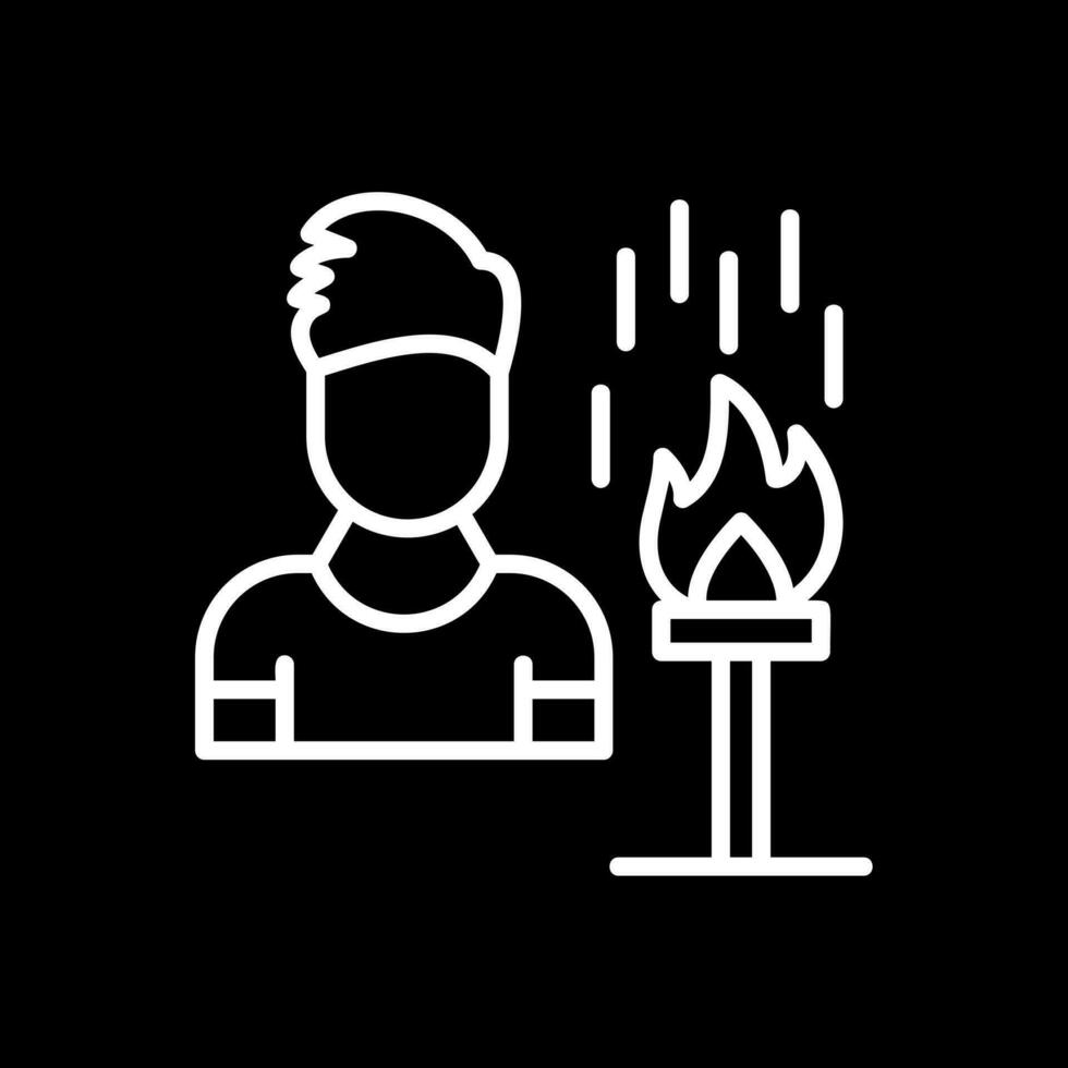 diseño de icono de vector de hombre comedor de fuego