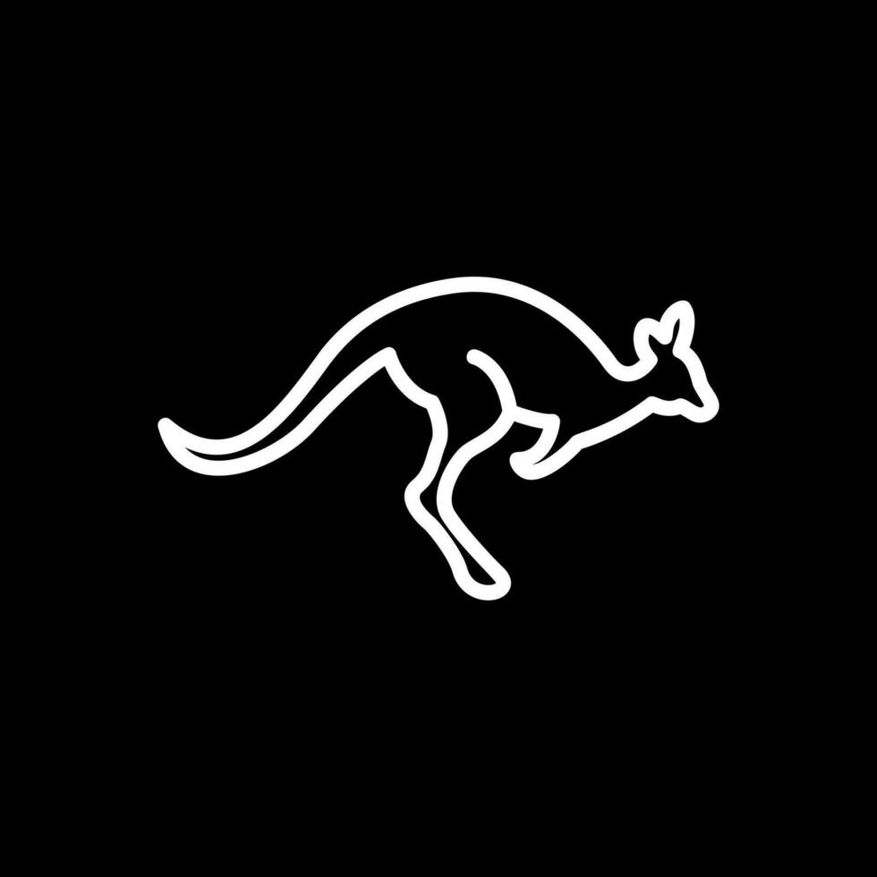 Kangaroo Vector Icon Design