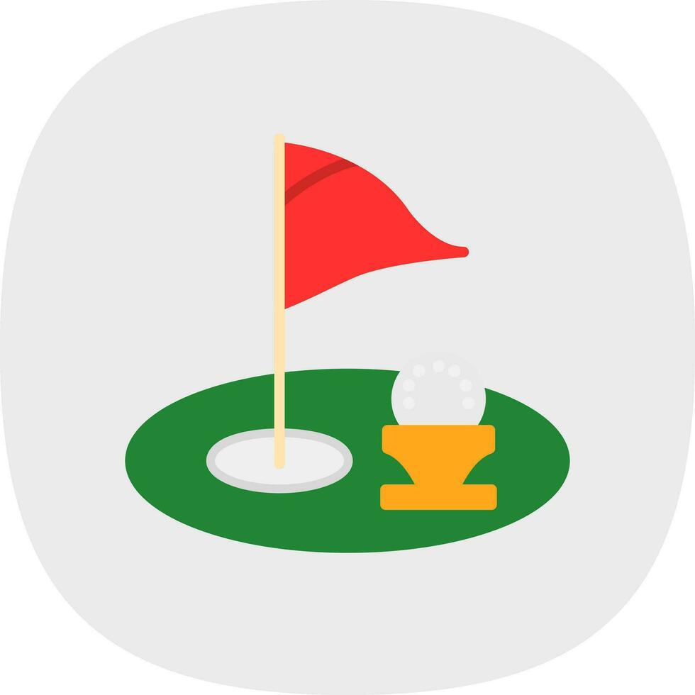 Golf hole Vector Icon Design