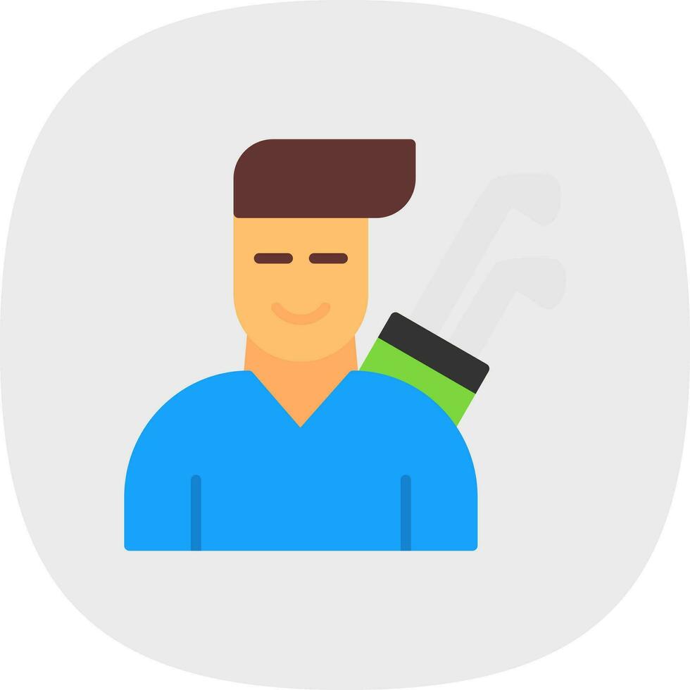 Golfer Vector Icon Design