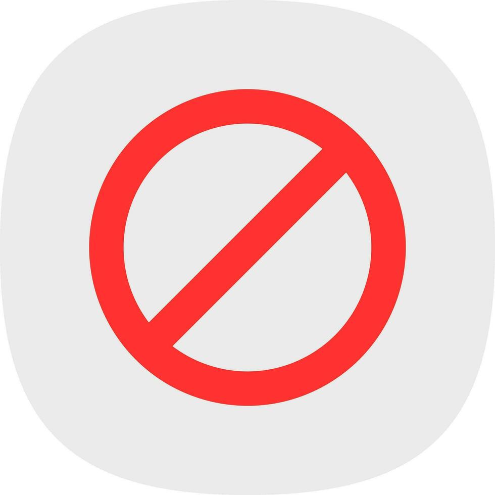 Ban Vector Icon Design