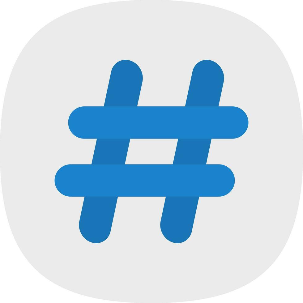 Hash tag Vector Icon Design
