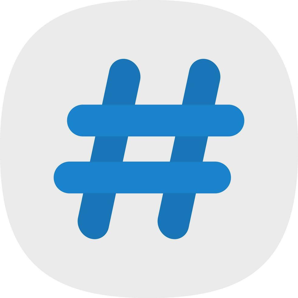 Hash tag Vector Icon Design